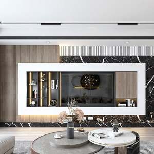 Modern <b>Tv</b> Stand Furniture for Living Room Design <b>Mounted</b> Wood <b>Wall</b> <b>Unit</b> for Modern <b>Tv</b> Stand Furniture Living Room <b>Tv</b> Cabinet - Product Image 5