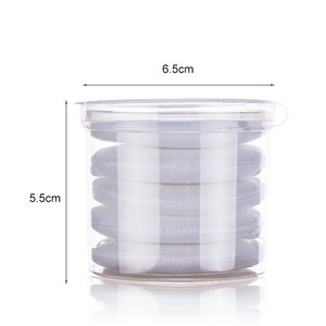 Blanc rose couleur 6cm prix <span class=keywords><strong>de</strong></span> gros Logo personnalisé usine directe 5 pièces rond main crochet ruban maquillage poudre éponge miel poudre - Product Image 1