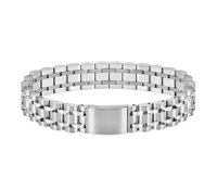 Bracelet pour homme en acier inoxydable 316L, maillons crocodile, plaqué or 18 carats, style punk, réglable, boîte cadeau en option