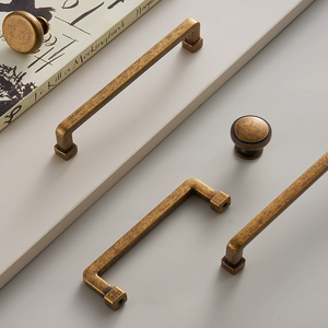 Antik-Messing-Finish Zinklegierung Möbelbeschläge Küchenschrankgriffe Schubladen- und Schranktürknöpfe - Product Image 2