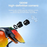 Lunettes Intelligentes de Cyclisme avec Caméra d'Action Intégrée 13MP Vidéo 1080P Étanche IP67 Contrôle Tactile/Vocal/par Application pour Appels et Musique