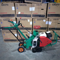 Machine à couper le gazon Gazon Machine à couper le gazon Essence 9 HP Machine à couper le gazon Pelouse Coupe-gazon Machine à transplanter