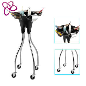 T0144-1 de lujo para salón de belleza, nuevo equipo de extensiones de cabello con ruedas, cubiertas plegables para peluquero, color negro, 2022 - Product Image 6