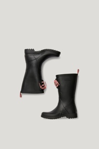 Bottes <span class=keywords><strong>de</strong></span> <span class=keywords><strong>pluie</strong></span> cylindriques imperméables pour femmes, hauteur genou, <span class=keywords><strong>bleu</strong></span> <span class=keywords><strong>marine</strong></span>, motif floral, en caoutchouc, vente en gros transfrontalière - Product Image 6