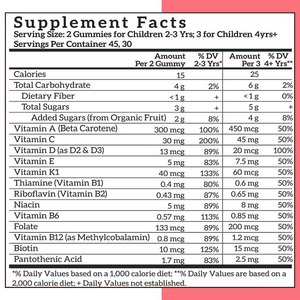 Biologische Aardbeiensmaak Multivitamine Gummies Voor Kinderen Kauwbare Vitaminesupplementen Voor Vitamines D C K Voor Pasgeborenen - Product Image 3