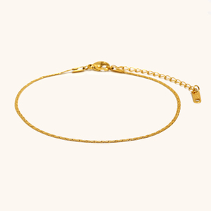 Dingran vente en gros <span class=keywords><strong>de</strong></span> chaîne <span class=keywords><strong>de</strong></span> <span class=keywords><strong>cheville</strong></span> fine en acier inoxydable minimaliste étanche sans ternissement bijoux plaqués <span class=keywords><strong>or</strong></span> 18 carats pour femmes - Product Image 1