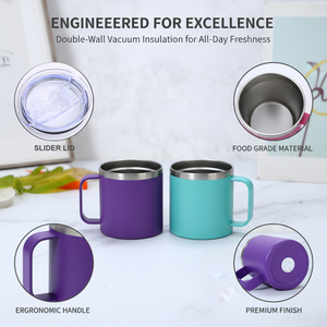 Premium 1224oz Double Wall Insulated Stainless Steel Travel Mug With Splash Proof Slider Lid For Hot And Cold Drinks - Product Image 5