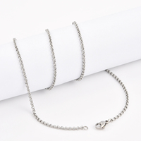 Collier chaîne Rolo petite maille en acier inoxydable 316L plaqué or rose, motif ancre tendance pour enfants, vente en gros