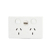 Point d'alimentation électrique SAA 3 broches avec ports USB prise de courant Australie GPO prise murale prise domestique interrupteur de prise