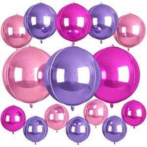 15 Palloncini in Foil 4D Viola Chiaro, Rosa, <span class=keywords><strong>Oro</strong></span>, Rosso da 22/15/10 Pollici per Decorazioni di Laurea, Compleanno, Matrimonio, Halloween, Natale - Product Image 2