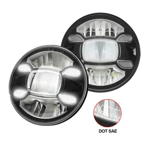 Nouveau phare de 7 pouces phares de voiture LED Angel Eyes feux de croisement DRL <span class=keywords><strong>4x4</strong></span> phares de camions - Product Image 1