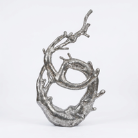 Sculpture d'arbre en miroir 3D moderne et traditionnelle en acier inoxydable, polie et réfléchissante, pour décoration extérieure de jardin, parc, place publique, centre commercial, hôtel