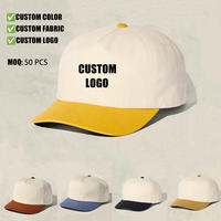 Casquette de baseball à 5 panneaux avec logo personnalisé de haute qualité, couleur contrastée, visière incurvée, pour un usage décontracté