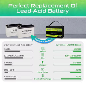 12V 24V batteria agli ioni di litio 50Ah-300Ah Lifepo4 100Ah-200Ah per Golf Cart RV sottomarini di accumulo di energia del carrello elevatore marino - Product Image 5