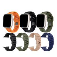 Bracelet de montre sport pour homme en silicone respirant, réglable, imperméable, avec boucle à ardillon, pour Apple Watch Ultra Series 10/9/8