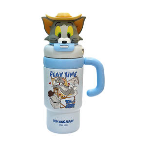Tom And Jerry <b>Insulated</b> Water <b>Bottle</b> 750Ml With Handle For Children And Students Summer 2025 Back To School - Product Image 2