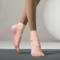 Chaussettes de sport à cinq doigts, à bout ouvert et à brides, pour Pilates, Yoga, Barre, en stock usine, personnalisables