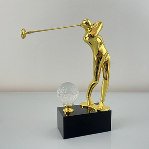 MH-NJ0104 Troféus Fabricante Personalizado Troféu Esportes Prêmios De Golfe Placa Em Branco Copo De Troféu De Vidro Crystal <span class=keywords><strong>golf</strong></span> prêmios - Product Image 2