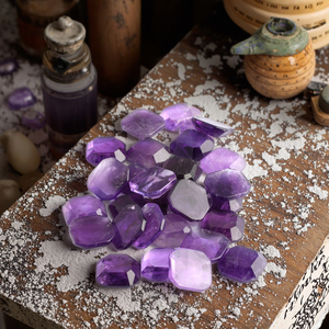 Bán buôn tinh thể tự nhiên thạch anh đá lỏng hình chữ nhật vuông <span class=keywords><strong>Octagon</strong></span> đối với trang sức làm thạch anh tím khảm - Product Image 1
