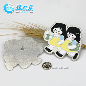 Tùy Chỉnh Cá Nhân Sáng Tạo Kim Loại Bạc Mạ Thư Đơn Giản Cảm Giác Tiên Tiến Trâm Thiết Kế Kim Loại Men Hat Pin Làm - Product Image 6