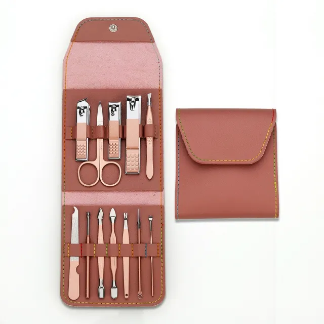 High Quality Rose Gold Stainless Steel Manicure Pedicure Nail Cutter Clipper Set Nail Tools Kit