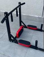 Barre de traction réglable en acier inoxydable pour usage domestique, station de dips murale, sécurité, capacité 200 kg, cadre de suspension pour le corps