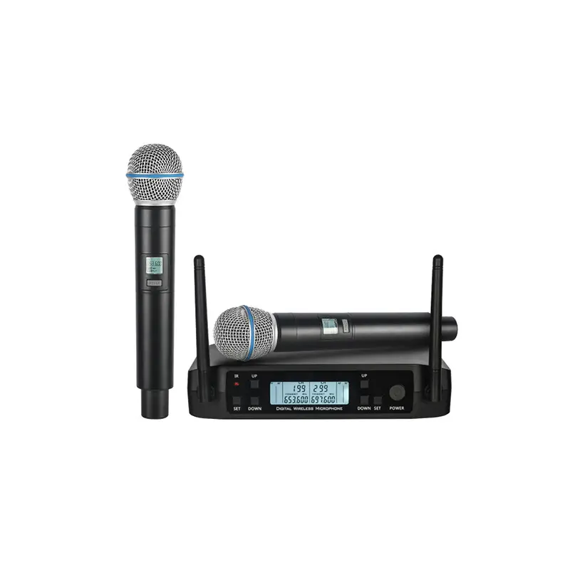 Professional FM GLXD4 Beta87a Handheld Dynamic Mic Vocal Microfone Beta58a Wireless Microphone