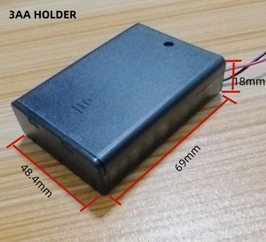 4.5V 3 AA 3AAA プラスチック電池ホルダー（カバー、スイッチ、リード線、ピン、JSTコネクタ、9Vスナップ付き） - Product Image 3