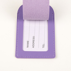 Tùy chỉnh phim hoạt hình PU da lật thẻ hành lý với chống thất lạc chống thả kim loại dây buộc hành lý Kiểm tra mặt dây chuyền - Product Image 4