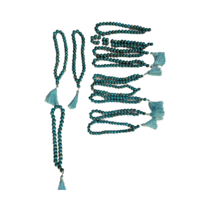 Turbans turquoises iraniens avec chaîne à maillons, style bohème - Product Image 1