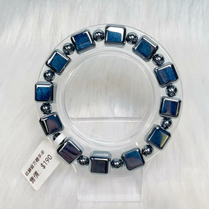 Bracelet en pierre de cube magnétique de Offre Spéciale térahertz pour la désintoxication anti-âge et l'équilibre corporel - Product Image 1