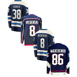 Toptan Ucuz 2026 Yeni Üst Düzey Dikişli Buz Hokeyi Forması Columbus 8 Werenski 38 Jenner 86 Marchenko Özel Sipariş Kabul Edilir - Product Image 3