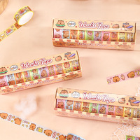Ruban Washi Esthétique Rêveuse 10mm Ultra-Fin, Boîte de 10 Rouleaux, Boîte Cadeau en PVC Transparent pour Collectionneurs de Papeterie, Agendas et Créations Artisanales