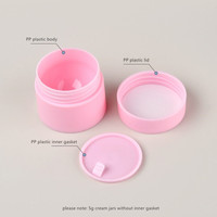 Contenants pour crème exfoliante pour le corps 5 ml 15 ml 20 ml 30 ml 50 ml, pots en plastique pour crème cosmétique pour le visage, logo personnalisé, avec couvercle en dôme