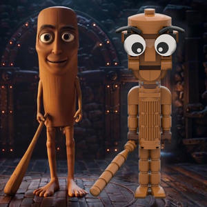 プラスチック製ミニビルディングブロックセットShanhaijing漫画接続レンガスティックフィギュアモデルおもちゃサメバナナモンキー組み立てギフト - Product Image 6