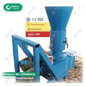 Widely Used GEMCO Mini Flat Die Hay Small Pellet Machine for Making Pine Wood,grass,Sawdust,Bagasse,Cotton Stalk,Paper Pellets