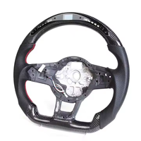 Volant LED pour voiture Haoruijie 40MM 3 branches en fibre de carbone pour VW Golf 7/7.5 Mk7/MK7.5 GTI Polo GTS/GTD/GTE/R Passat CC