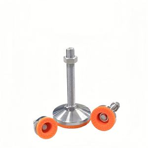 Patins de support robustes en acier au carbone à têtes plates, antidérapants et amortisseurs, avec patins de fixation et coussinets en silicone - Product Image 3