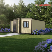Maison pliante à double aile extensible, assemblage rapide, logement intégré, bureau mobile, bâtiment pratique pour l'habitation