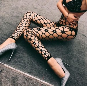 Vente chaude femmes Sexy taille haute collants <span class=keywords><strong>strass</strong></span> étincelle résille bas collants Leggings Lingerie <span class=keywords><strong>pantalon</strong></span> - Product Image 6