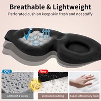 Masque de sommeil 3D anti-lumière pour femme, cadeau promotionnel, voyage en extérieur, polyester respirant, avec logo personnalisé