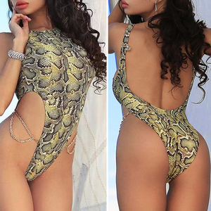 Estampado de leopardo 2019 mejor venta de una sola pieza traje de baño Sexy <span class=keywords><strong>sin</strong></span> espalda de moda <span class=keywords><strong>chica</strong></span> <span class=keywords><strong>Bikini</strong></span> - Product Image 2