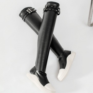 Scarpe da <span class=keywords><strong>donna</strong></span> nuove firmate con plateau al ginocchio scarpe da ginnastica sportive con cerniera scarpe da <span class=keywords><strong>donna</strong></span> stivali in pelle - Product Image 4