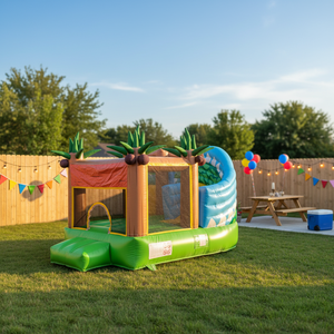 WINSUN Castillo Inflable Combinado para Niños, Diseño de Dinosaurio Pequeño, PVC, Tamaño y Color Personalizables, Sin Plomo, Resistente al Fuego e Impermeable - Product Image 1