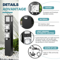 Prise de courant extérieure intelligente GuaiChong avec protection IP66, en acier inoxydable, 2 prises, 20A 50A, compatible Wi-Fi