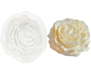 Trend Custom Logo 3D <b>Large</b> Size Peony Shape Eco-Friendly Dishwasher Safe White Silicone Flower Soap <b>Candle</b> Mold for <b>Candle</b> - Product Image 1