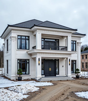 Villa de style chinois de luxe en structure acier, maison de cour préfabriquée, bâtiment résidentiel