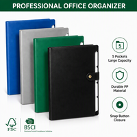 Pochette accordéon imperméable épaissie de 0,55 mm pour documents, dossier extensible durable à 5 poches, vente en gros