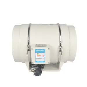 Ventilador de duto com controle de velocidade livre do motor EC sistema de ventilador de duto reversível com controlador de temperatura