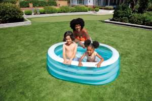 <span class=keywords><strong>Intex</strong></span> 57482 Piscina inflable de jardín para niños al aire libre Piscina de baño <span class=keywords><strong>ovalada</strong></span> con herramientas y accesorios duraderos - Product Image 3
